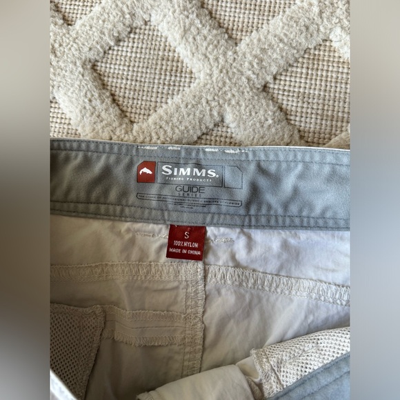 Simms Guide 100% Nylon Shorts In Beige Size S Classic Outdoor Hiking Fishing - Picture 10 of 10